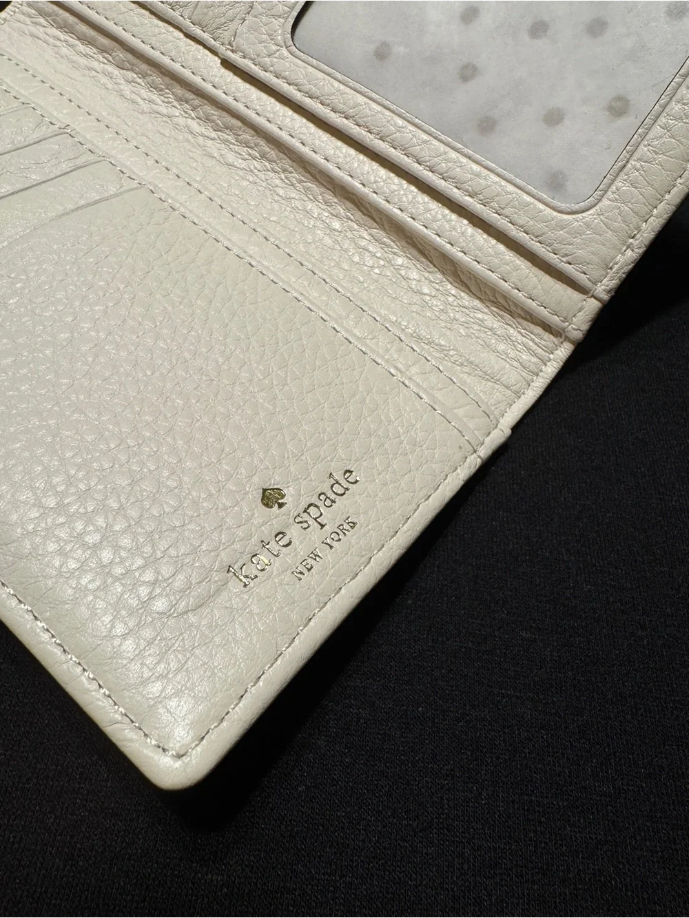 NWOT Kate Spade light blue wallet with gold logo